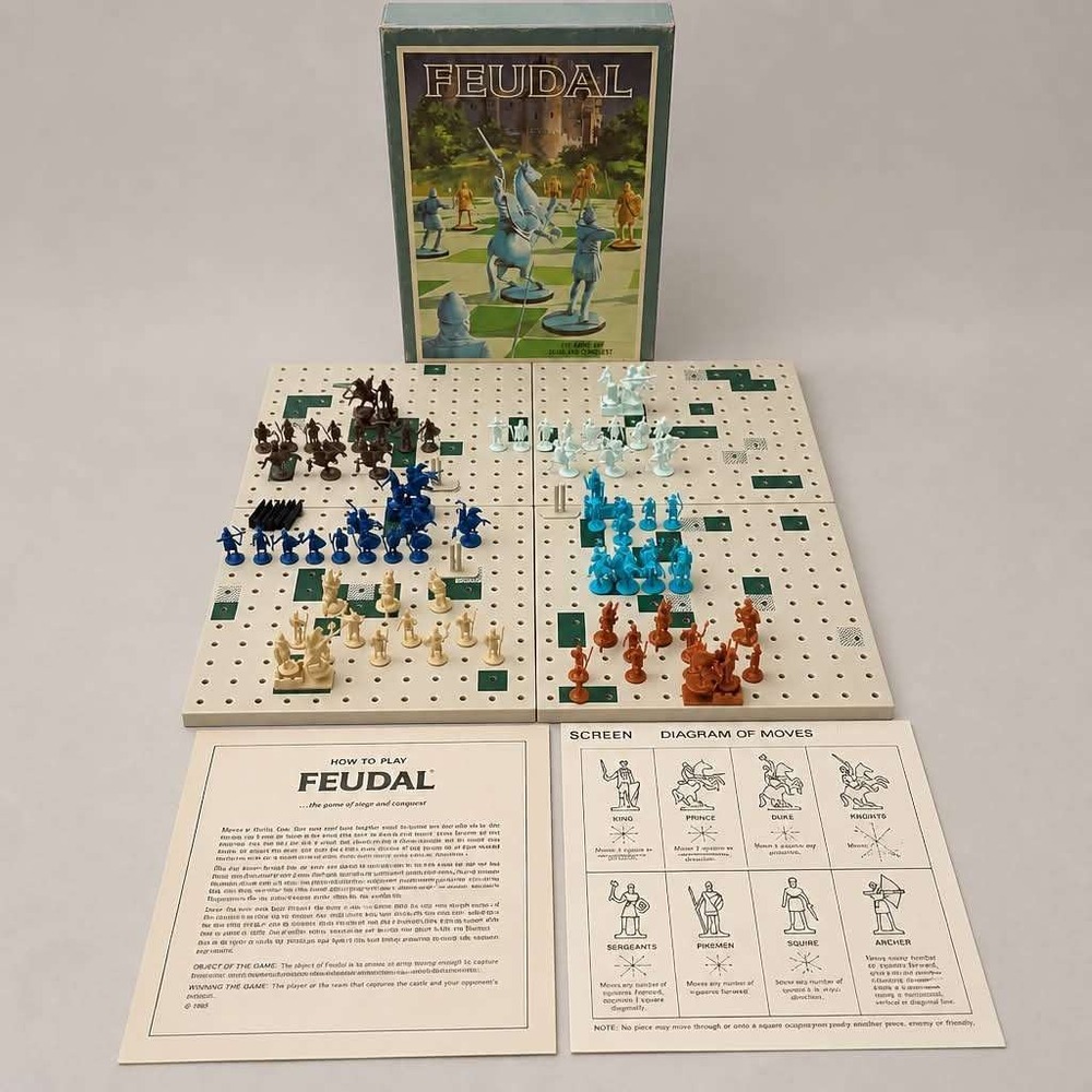 Vintage Feudal Board Game Avalon Hill 1976 Bookshelf Strategy Siege & Conquest